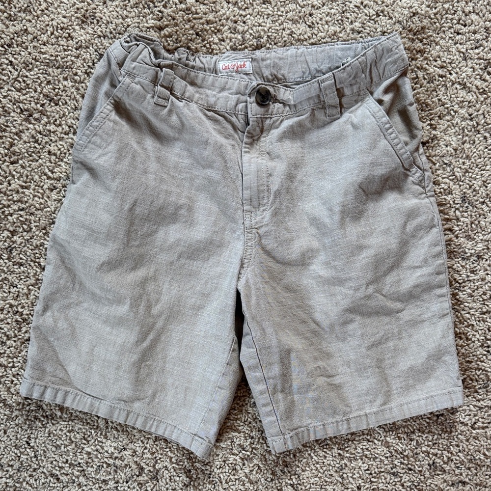 Cat & Jack Boys Light Gray Pull-On Shorts